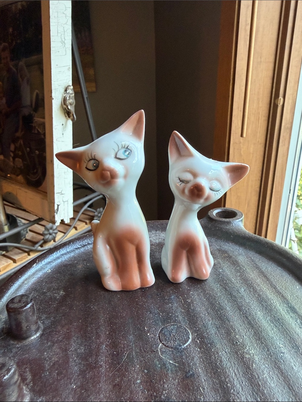 Vintage Anthropomorphic Siamese Cat Salt & Pepper Shakers